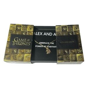 Alex and Ani Game of Thrones Lion Head Expandable Necklace Gold 100 Made